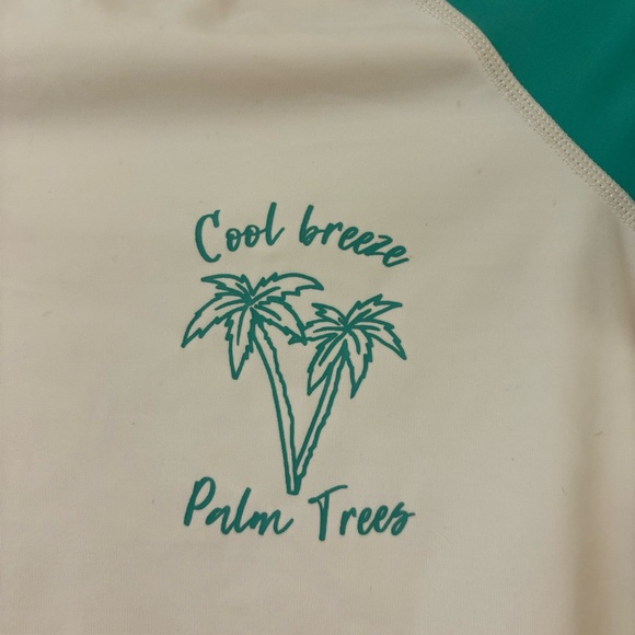 Billabong rash guard cream and teal - Picture 2 of 4